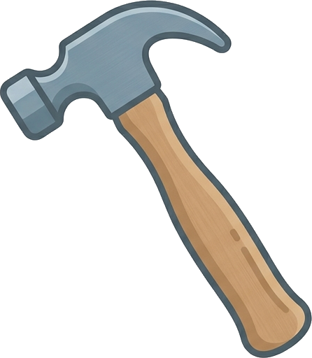 Hammer held by factory worker